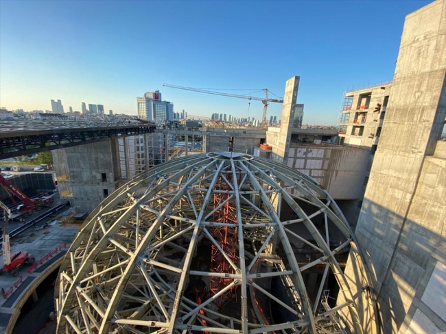 Taksim'deki yeni AKM'nin kaba inşaatının yüzde 95'i tamamlandı